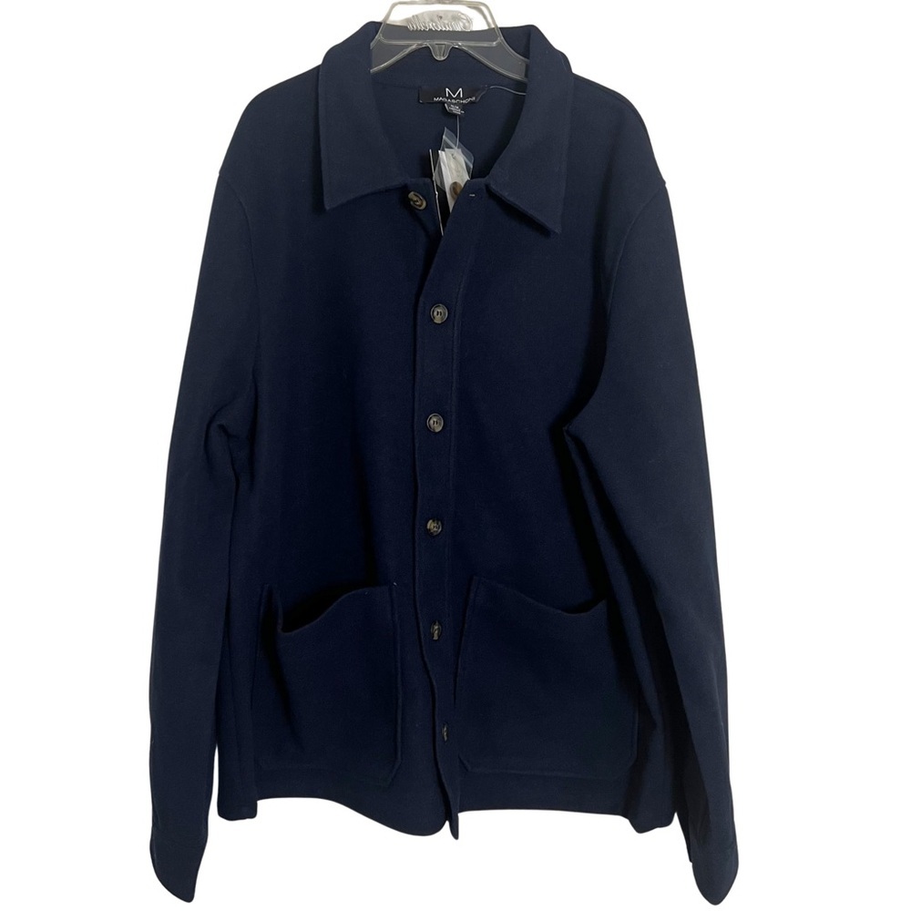 Magaschoni NWT Navy Shacket Minimalist Grandpacore Preppy Outdoors Cabincore Med